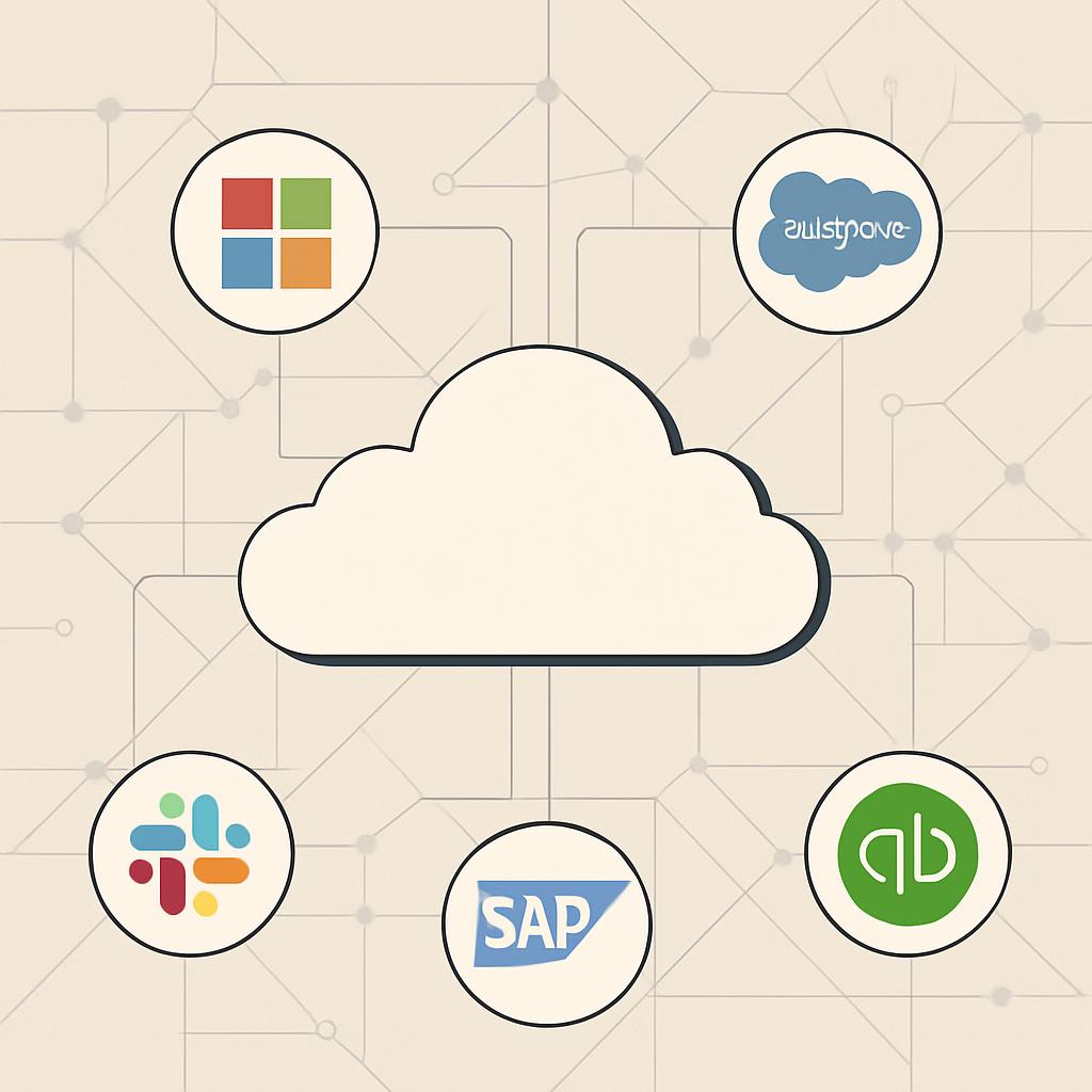 Various cloud-based platforms including Microsoft, AWS, Salesforce, SAP and Abacus.